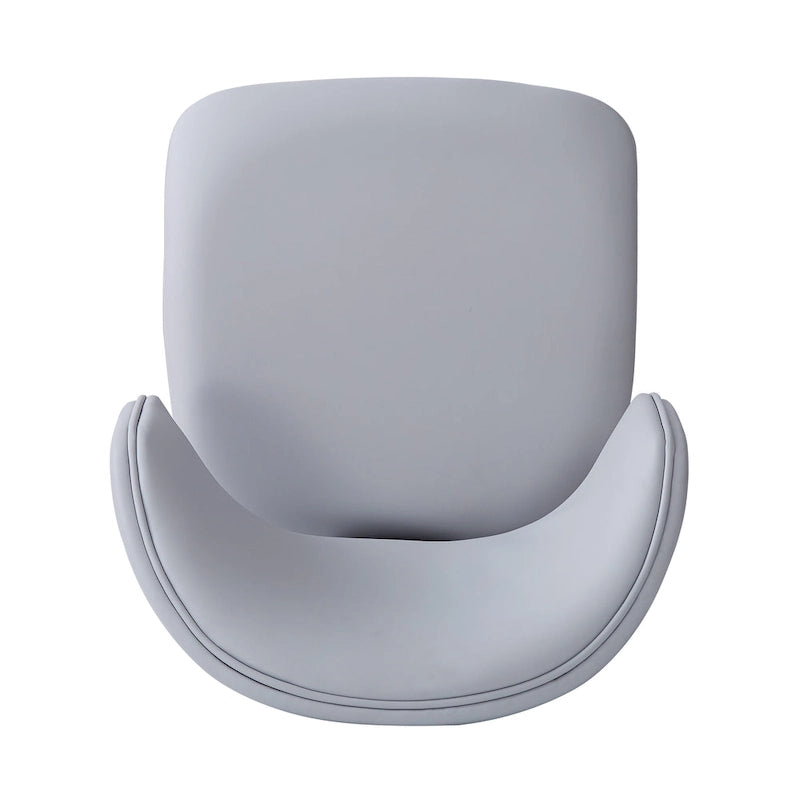 Upholstered Dining Chairs with Crescent Backrest & Metal Legs