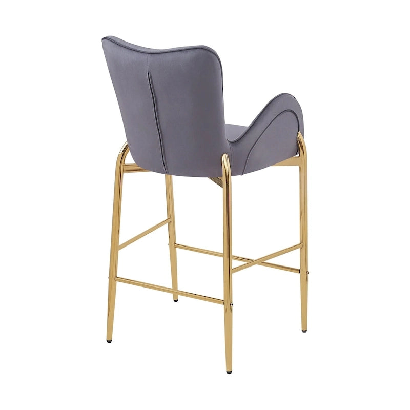 Christopher Knight Home - Jasars Modern Upholstered Velvet Counter Stool with Metal Frame