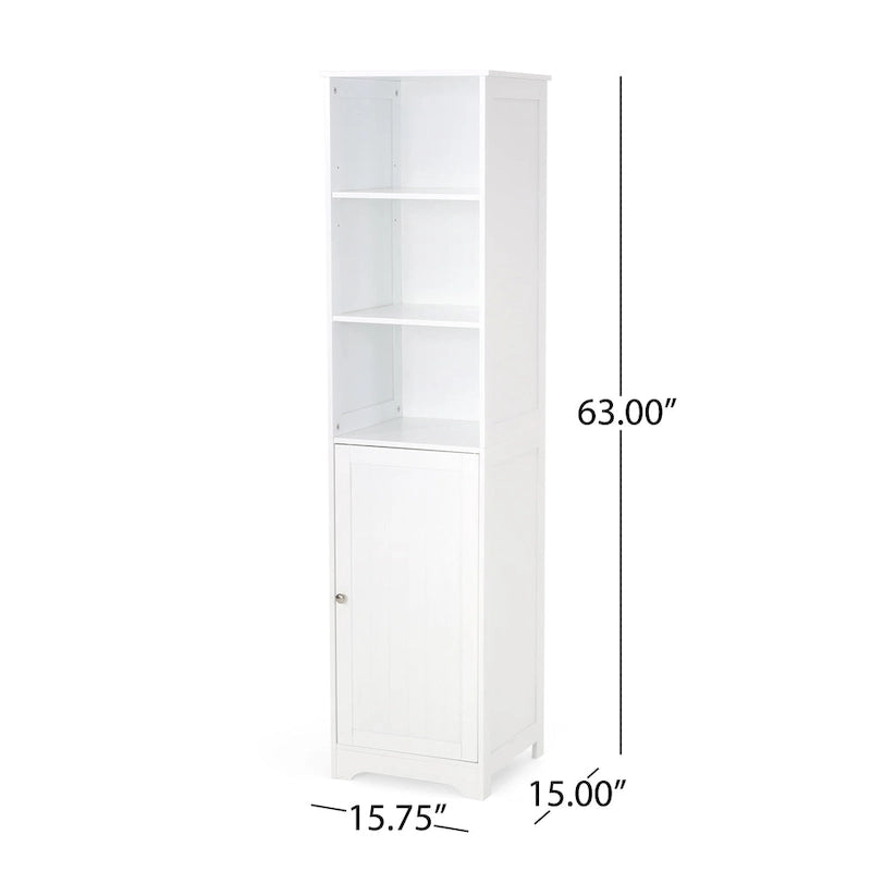 Slatted Bathroom Linen Tower