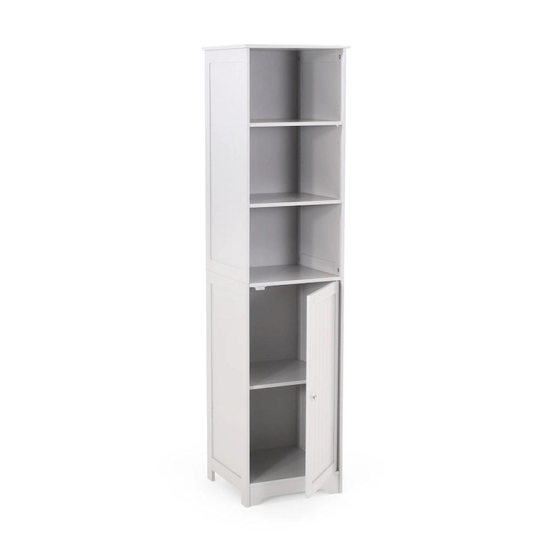 Slatted Bathroom Linen Tower