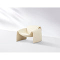 Curved Vegan Leather Armchair with High-Density Foam & Steel Frame