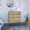 3-Drawer Dresser with Hairpin Legs & Wide Display Top