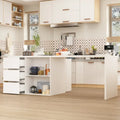 Home Island Table Dining Storage Cabinet Kitchen Island Dining Table