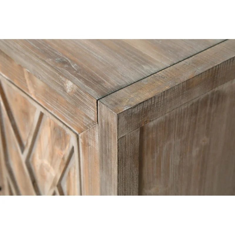 Vintage 4-Door Wood Storage Sideboard Cabinet with Adjustable Shelf