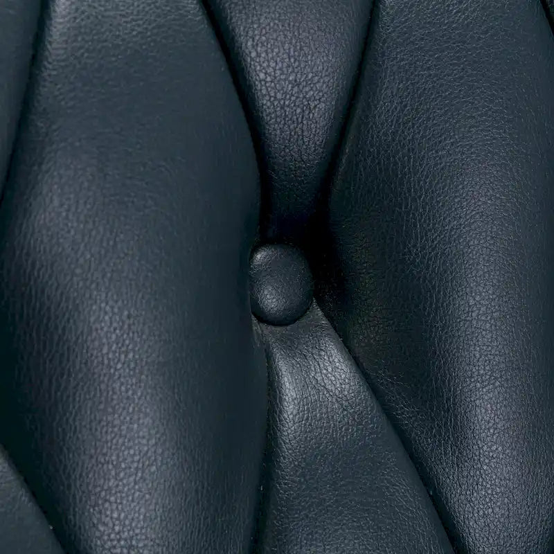 Tufted Faux Leather Swivel Accent Chair with Flared Arms & 5-Star Base