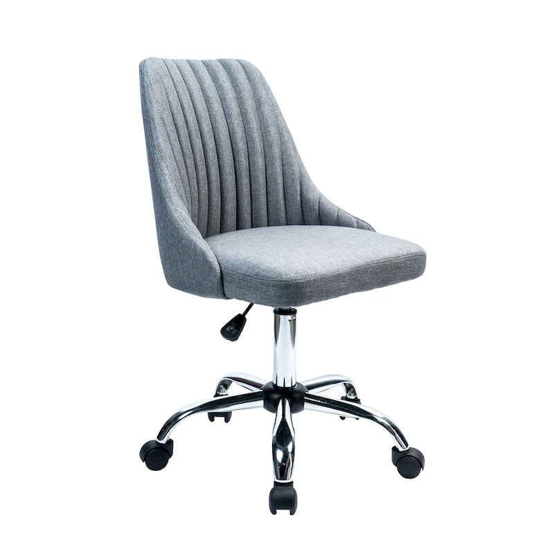Ergonomic Fabric Office Chair with Lumbar Support & Chrome Base