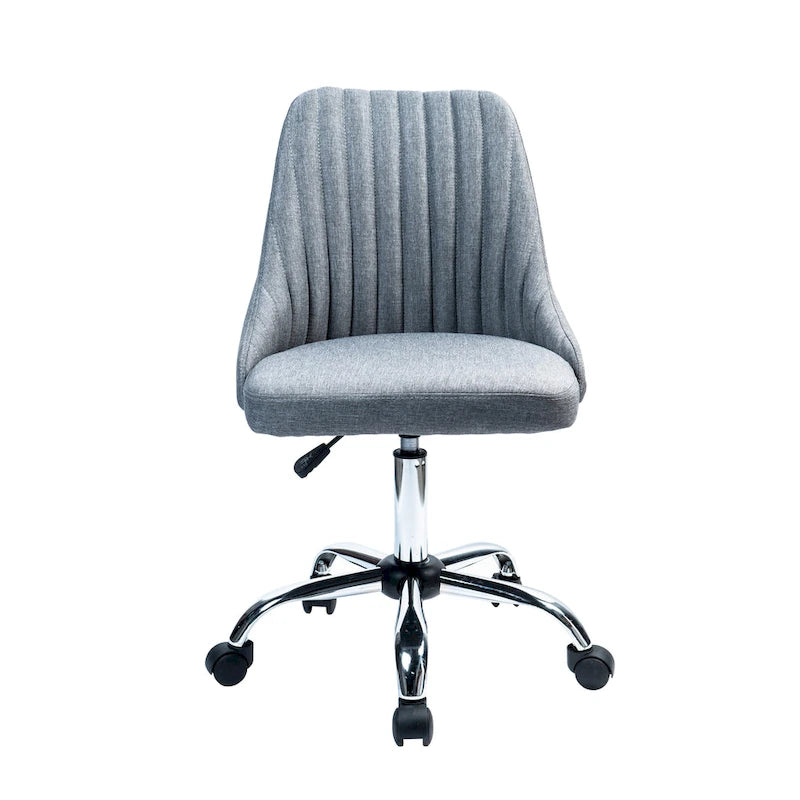 Ergonomic Fabric Office Chair with Lumbar Support & Chrome Base
