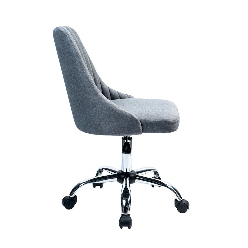 Ergonomic Fabric Office Chair with Lumbar Support & Chrome Base