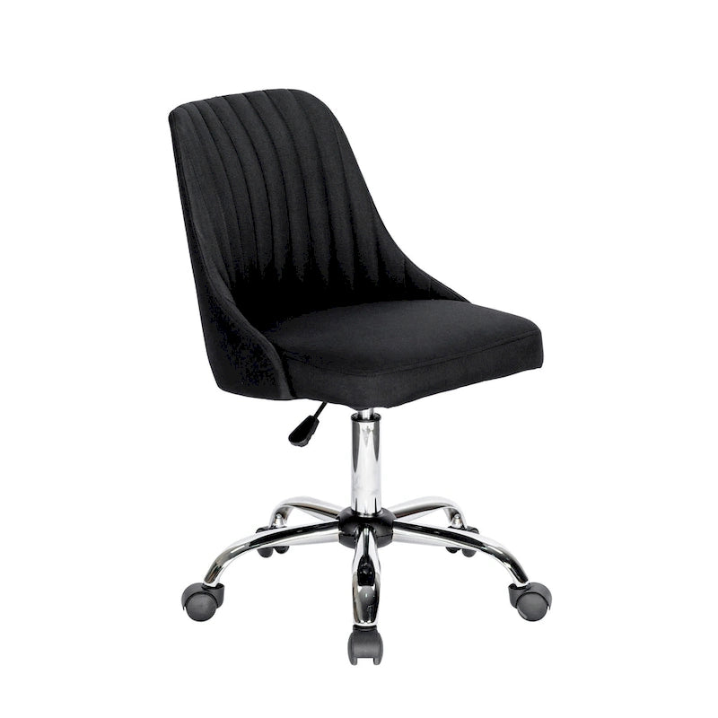 Ergonomic Fabric Office Chair with Lumbar Support & Chrome Base