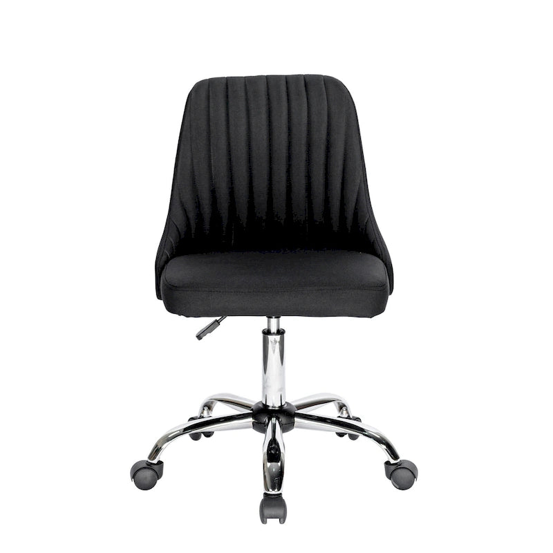 Ergonomic Fabric Office Chair with Lumbar Support & Chrome Base