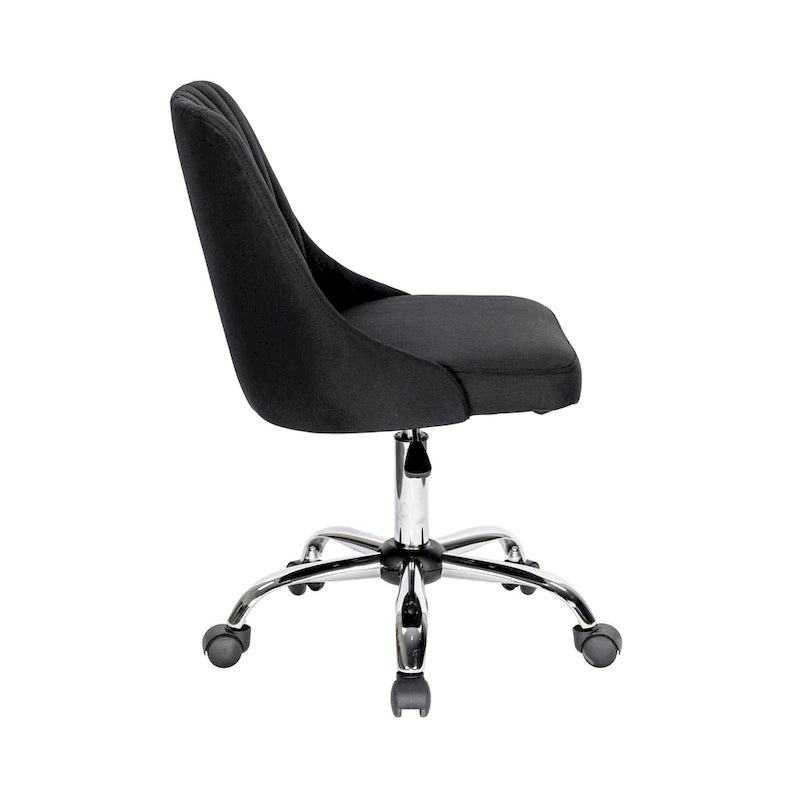 Ergonomic Fabric Office Chair with Lumbar Support & Chrome Base