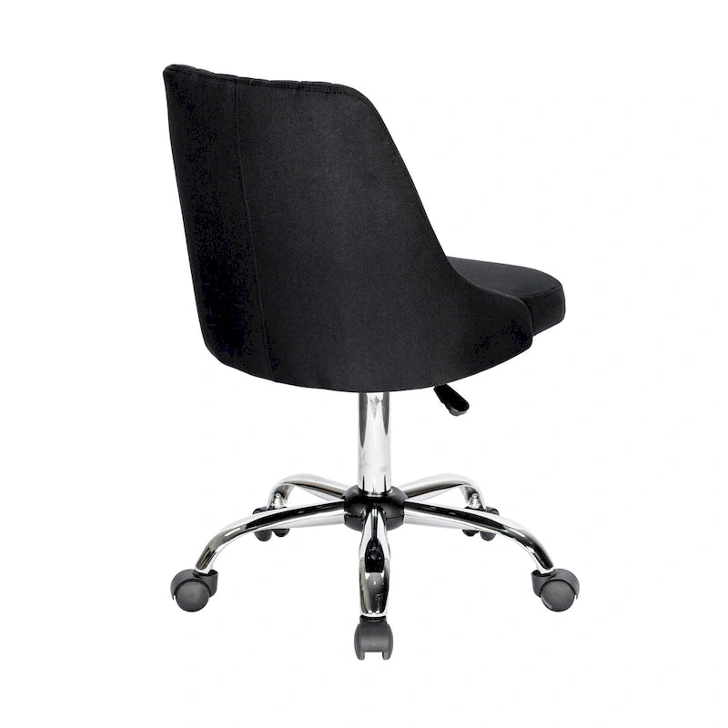Ergonomic Fabric Office Chair with Lumbar Support & Chrome Base