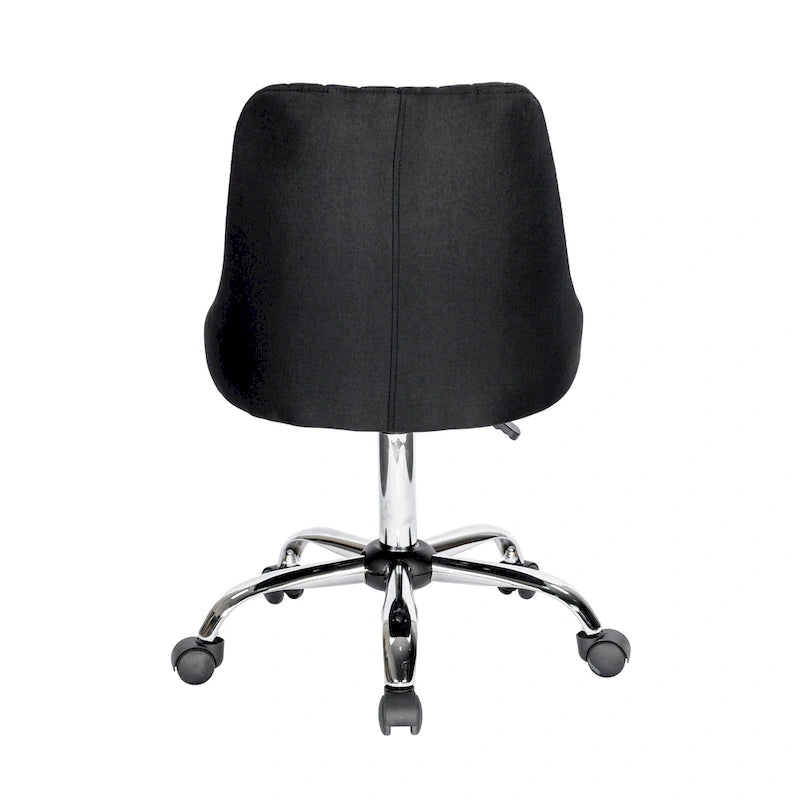 Ergonomic Fabric Office Chair with Lumbar Support & Chrome Base