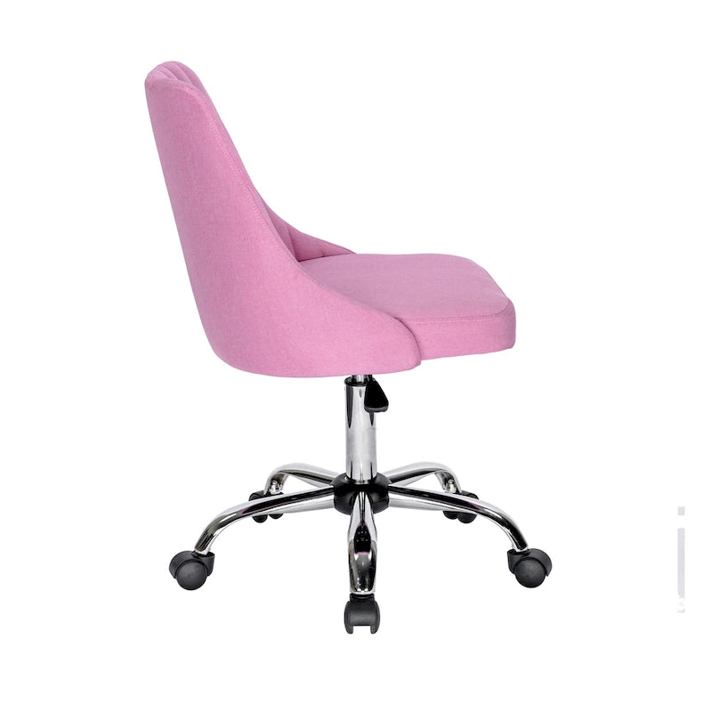 Ergonomic Fabric Office Chair with Lumbar Support & Chrome Base