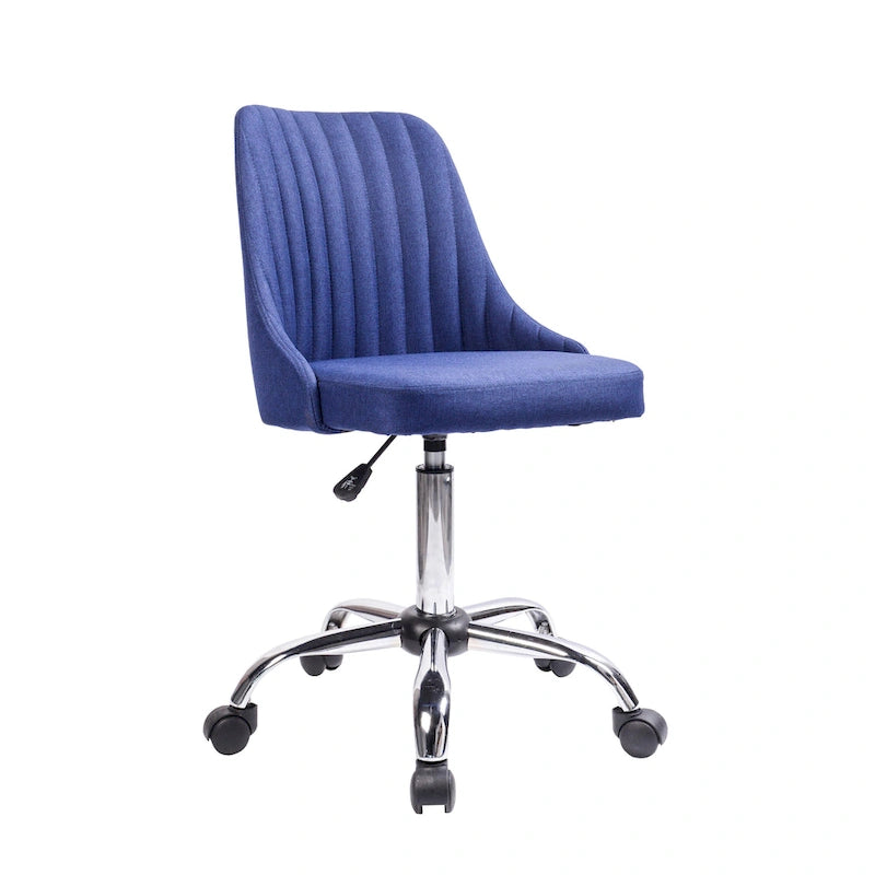 Ergonomic Fabric Office Chair with Lumbar Support & Chrome Base