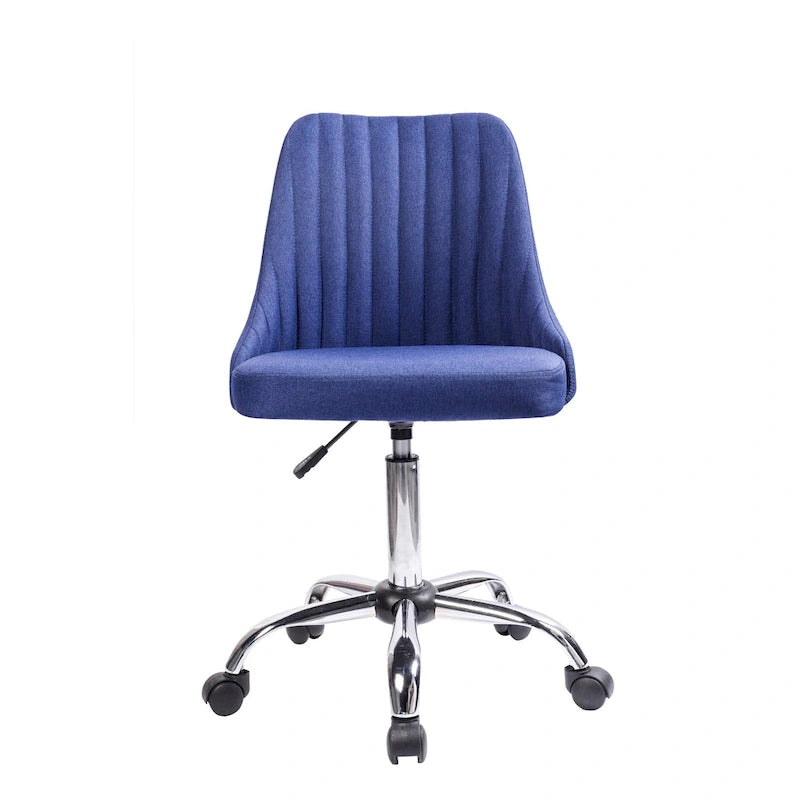 Ergonomic Fabric Office Chair with Lumbar Support & Chrome Base