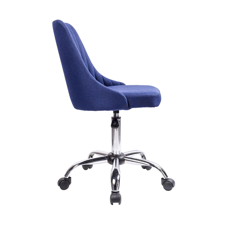 Ergonomic Fabric Office Chair with Lumbar Support & Chrome Base