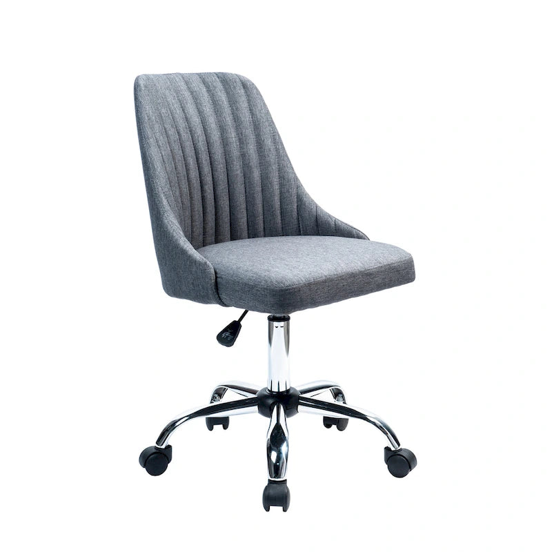 Ergonomic Fabric Office Chair with Lumbar Support & Chrome Base