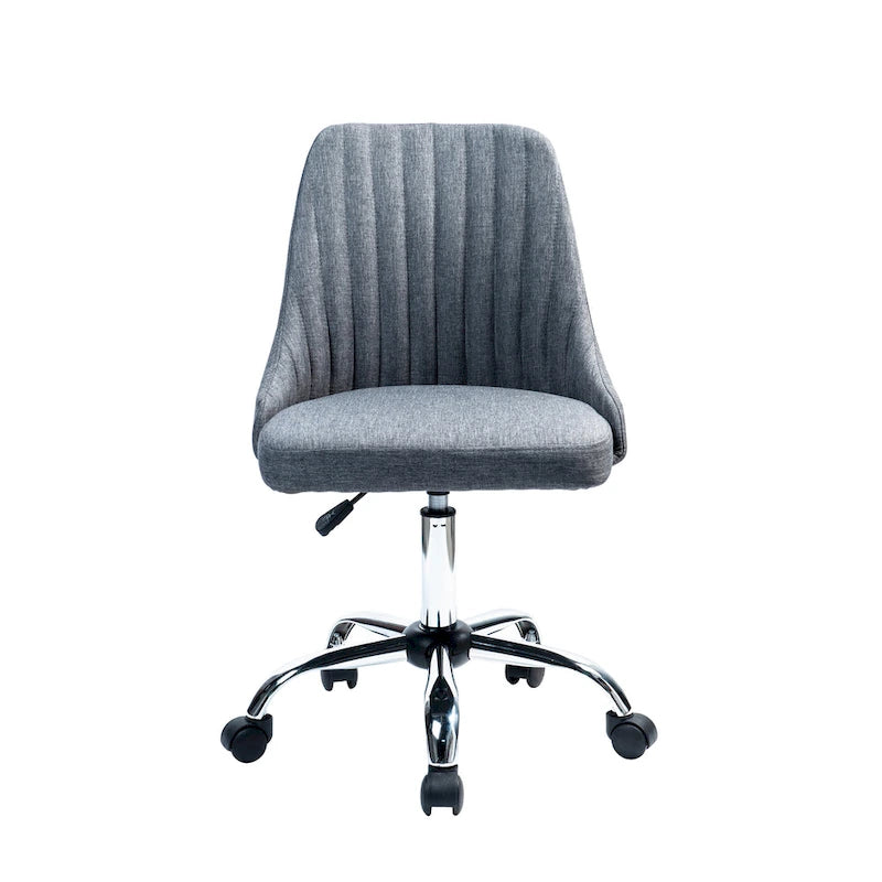 Ergonomic Fabric Office Chair with Lumbar Support & Chrome Base