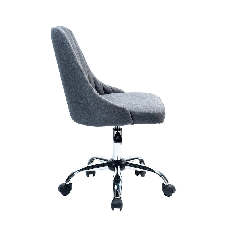Ergonomic Fabric Office Chair with Lumbar Support & Chrome Base