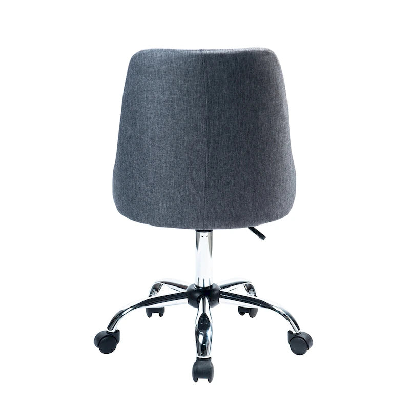 Ergonomic Fabric Office Chair with Lumbar Support & Chrome Base