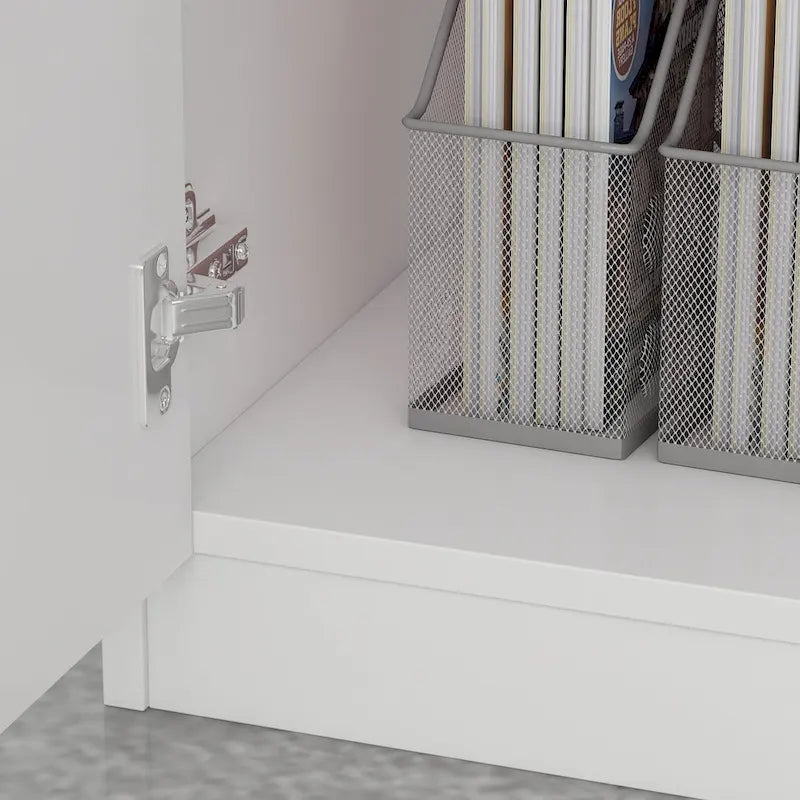 L-Shaped Reception Desk with Lockable Storage, Printer Shelf & File Drawer