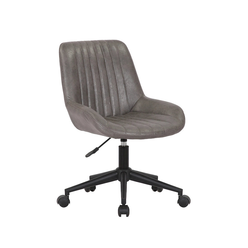 Swivel Office Chair with Microfiber Upholstery & Adjustable Gas Lift