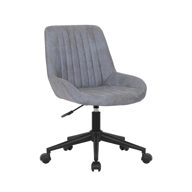 Swivel Office Chair with Microfiber Upholstery & Adjustable Gas Lift