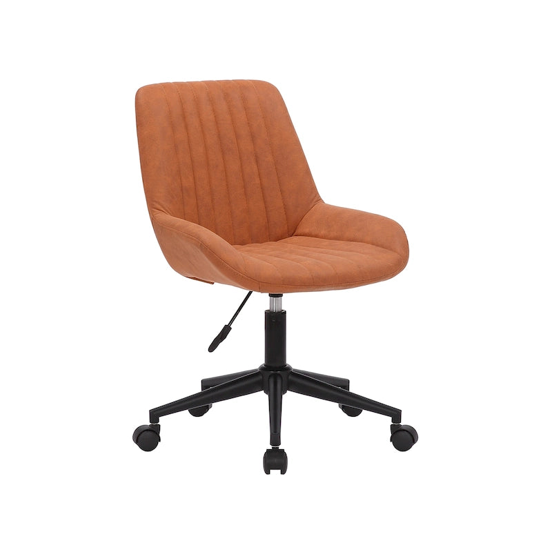 Swivel Office Chair with Microfiber Upholstery & Adjustable Gas Lift