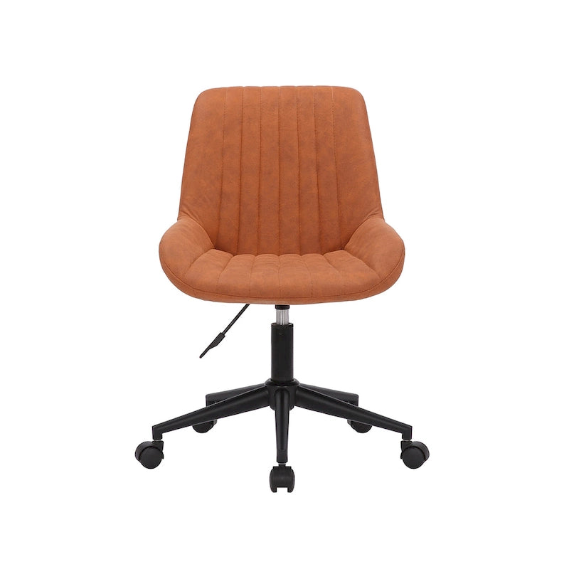 Swivel Office Chair with Microfiber Upholstery & Adjustable Gas Lift