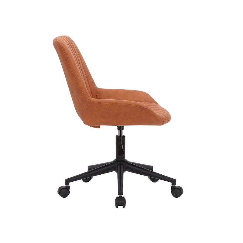 Swivel Office Chair with Microfiber Upholstery & Adjustable Gas Lift