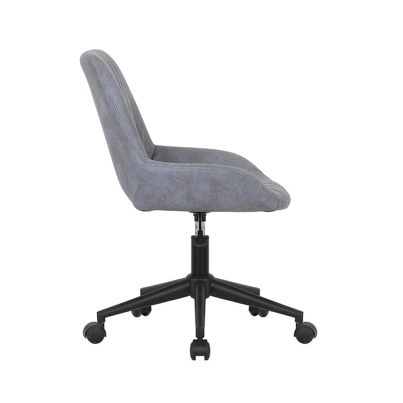 Swivel Office Chair with Microfiber Upholstery & Adjustable Gas Lift