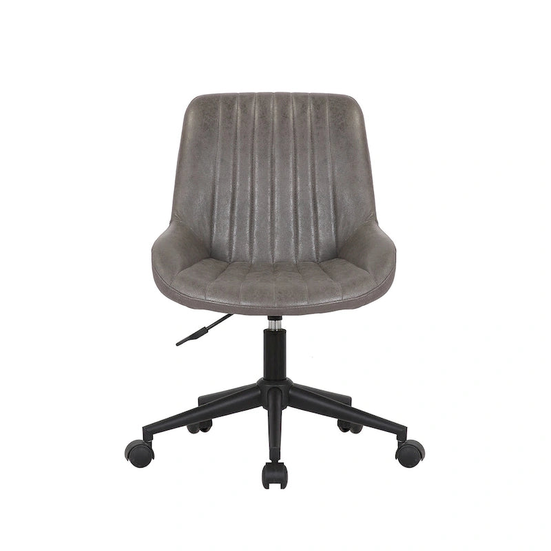 Swivel Office Chair with Microfiber Upholstery & Adjustable Gas Lift