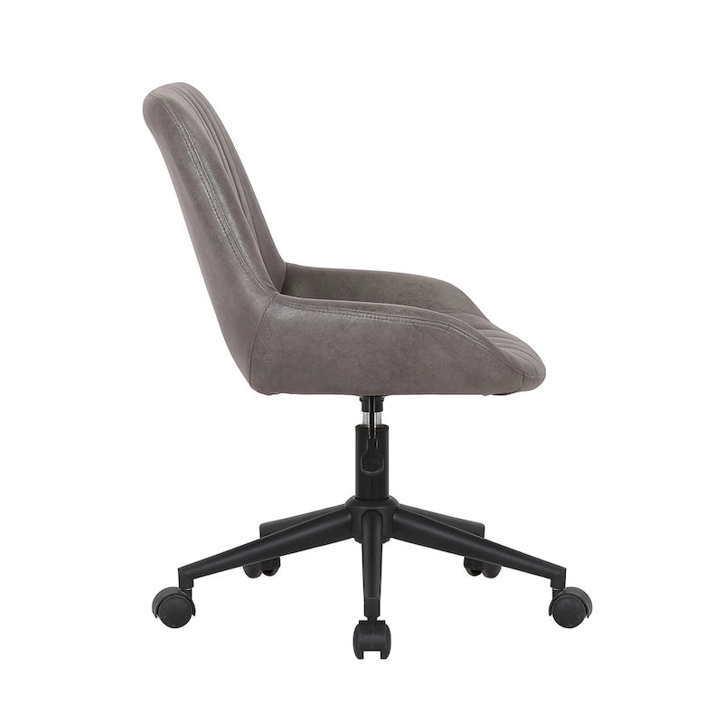 Swivel Office Chair with Microfiber Upholstery & Adjustable Gas Lift