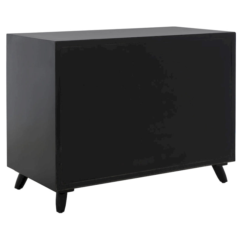 Retro-Modern 3-Drawer Storage Chest with Metal Hardware, Bedroom & Living Room