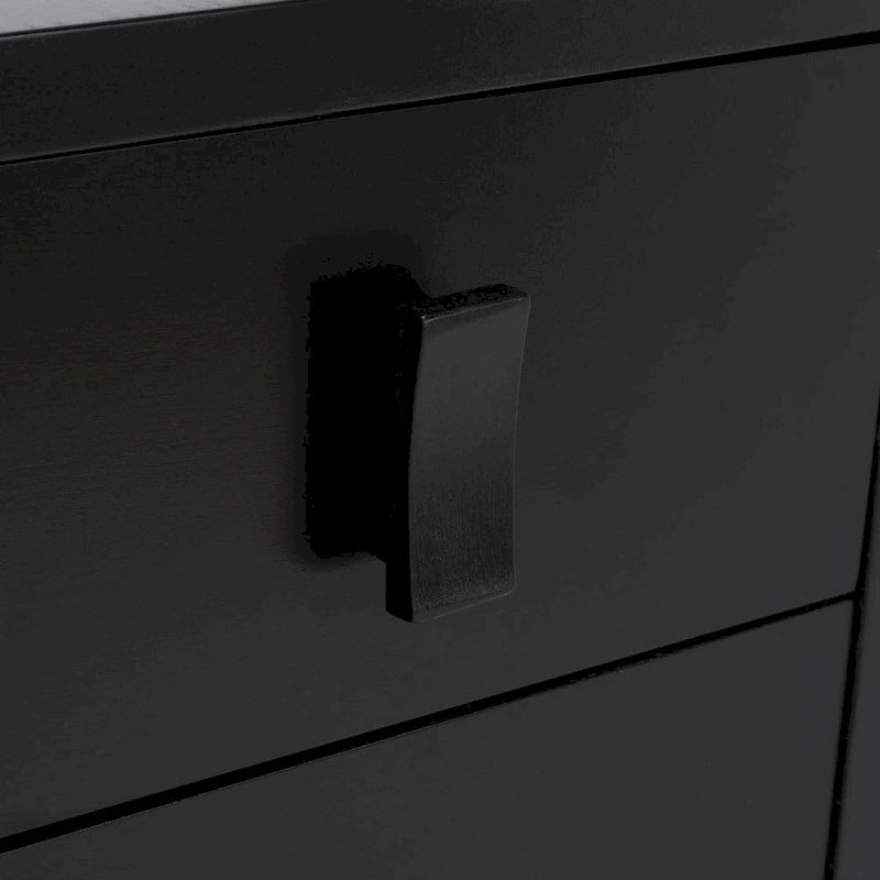 Retro-Modern 3-Drawer Storage Chest with Metal Hardware, Bedroom & Living Room