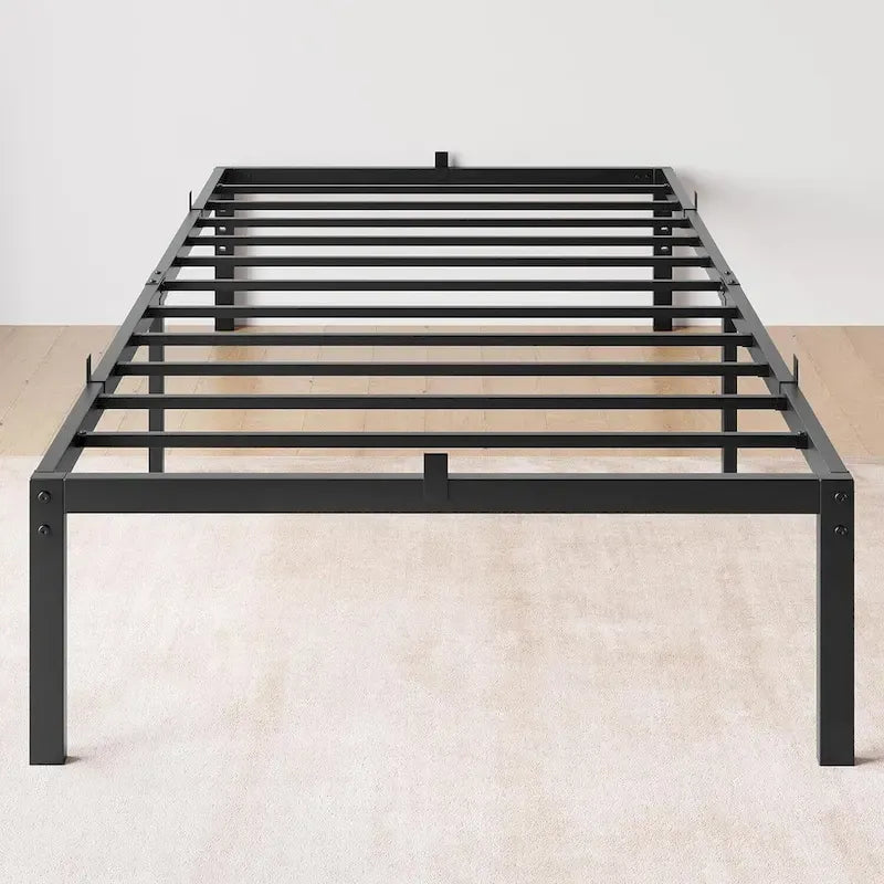 Metal Platform Bed Frame with Under-Bed Storage, Multiple Heights & Sizes