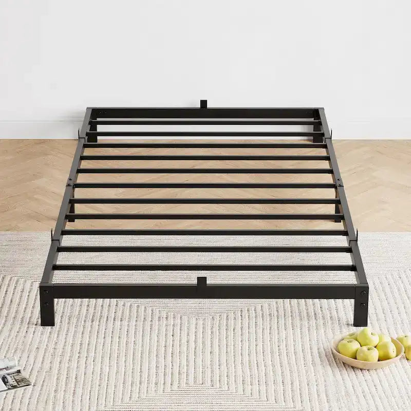 Metal Platform Bed Frame with Under-Bed Storage, Multiple Heights & Sizes