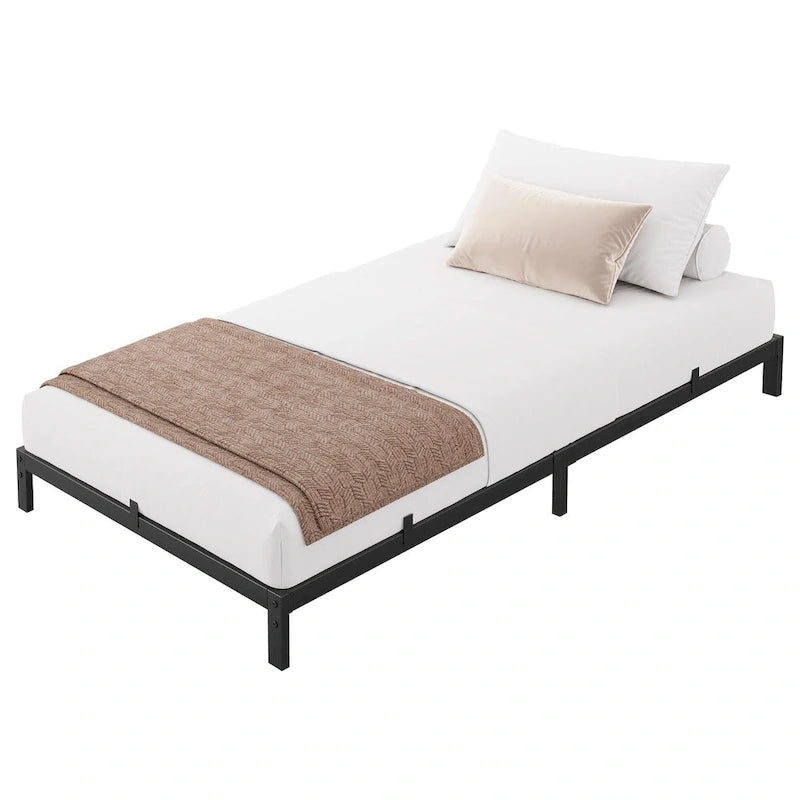 Metal Platform Bed Frame with Under-Bed Storage, Multiple Heights & Sizes