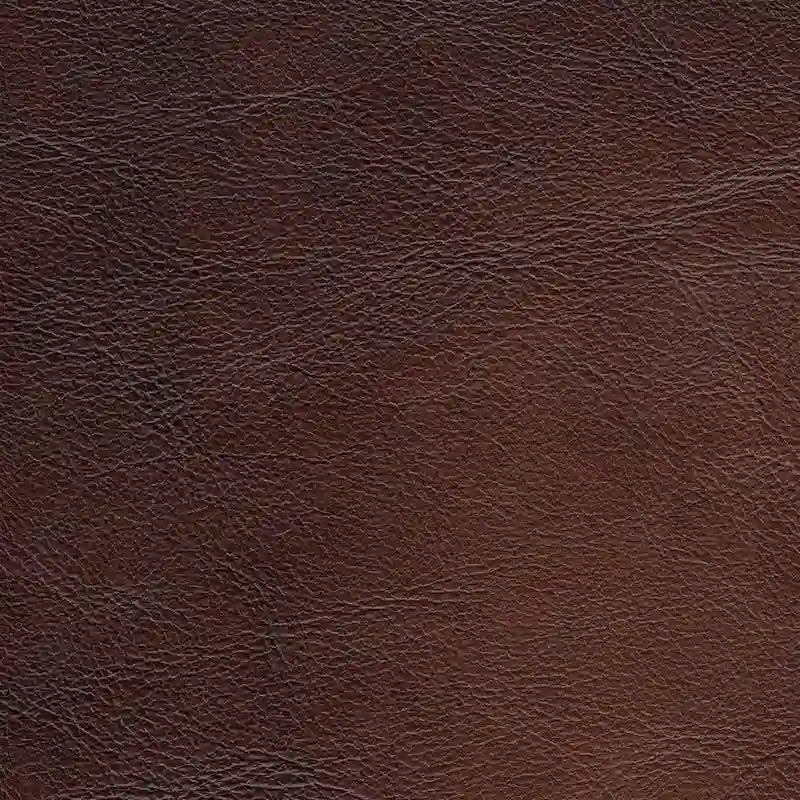 Top Grain Leather Ottoman with Diamond Tufting & Bronze Nailhead Trim