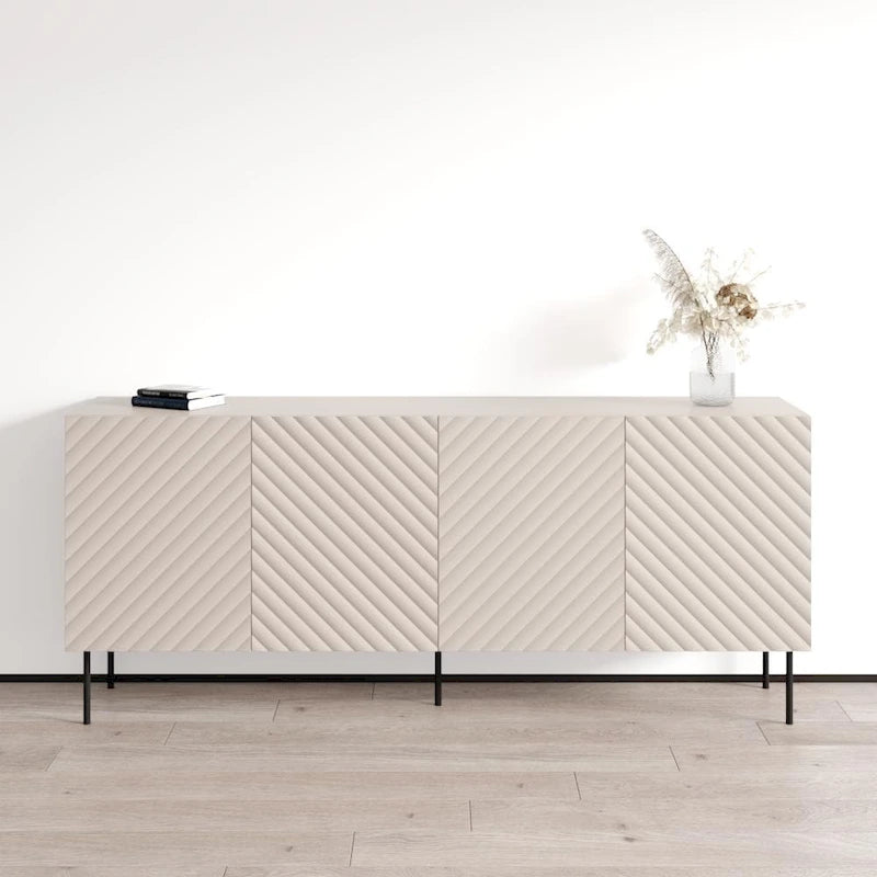 Modern Matte Sideboard Buffet Cabinet with Contemporary Design, 4 Colors