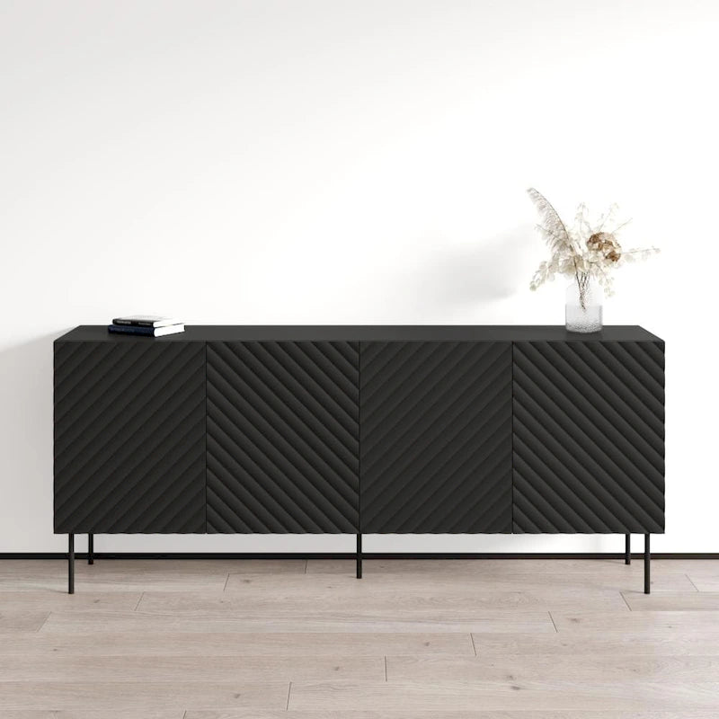Modern Matte Sideboard Buffet Cabinet with Contemporary Design, 4 Colors