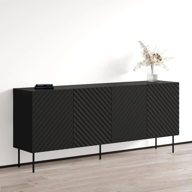 Modern Matte Sideboard Buffet Cabinet with Contemporary Design, 4 Colors