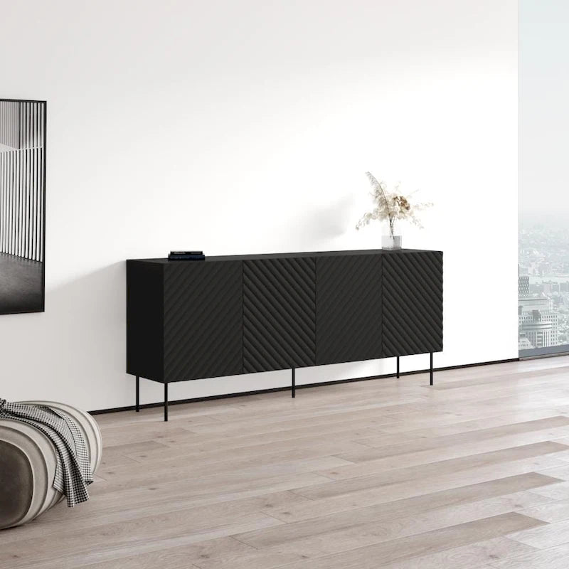 Modern Matte Sideboard Buffet Cabinet with Contemporary Design, 4 Colors