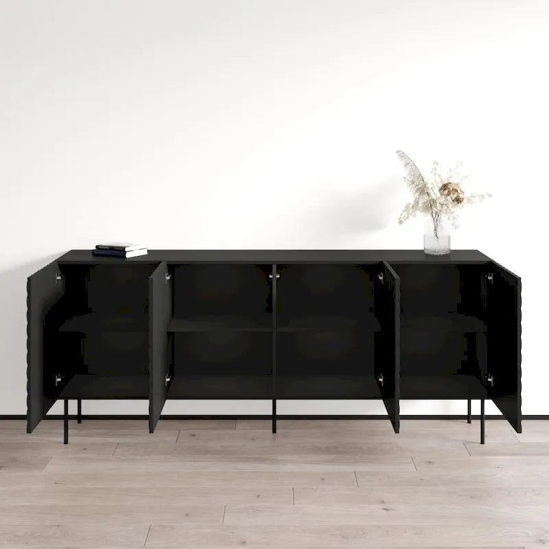 Modern Matte Sideboard Buffet Cabinet with Contemporary Design, 4 Colors