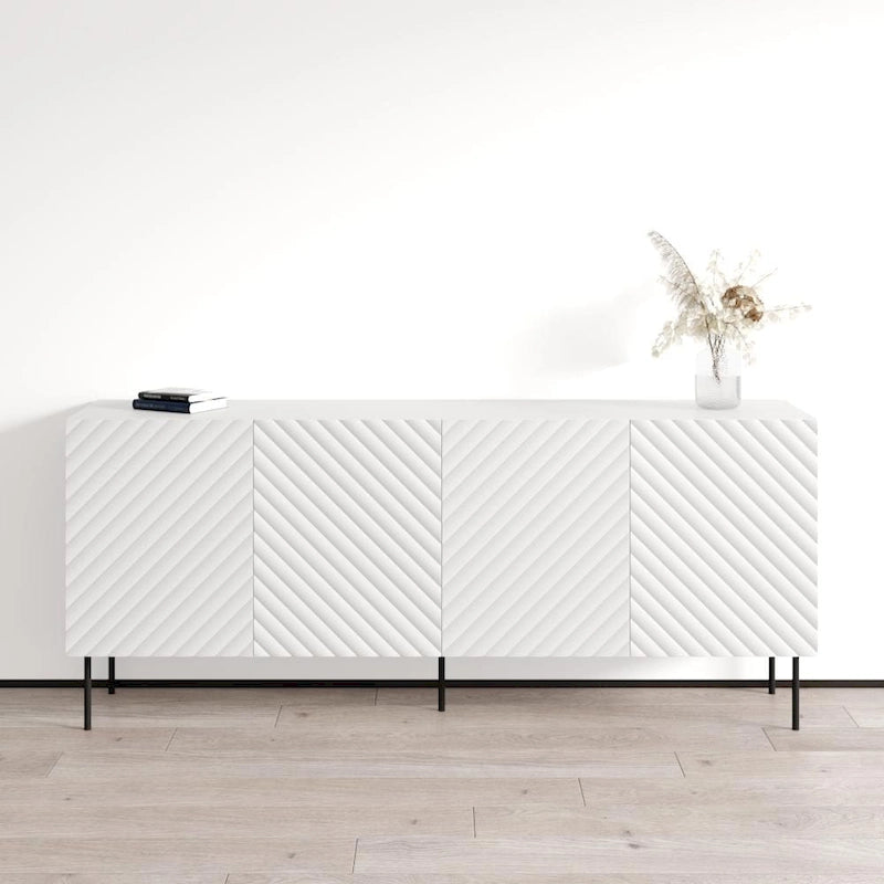 Modern Matte Sideboard Buffet Cabinet with Contemporary Design, 4 Colors