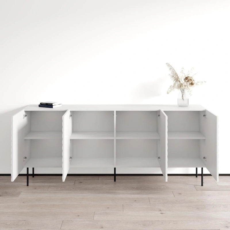 Modern Matte Sideboard Buffet Cabinet with Contemporary Design, 4 Colors