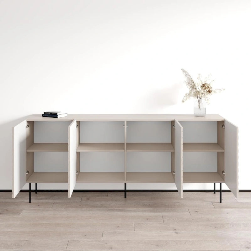 Modern Matte Sideboard Buffet Cabinet with Contemporary Design, 4 Colors