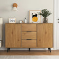 Double-Door Sideboard Buffet Cabinet with Drawers & Adjustable Shelves