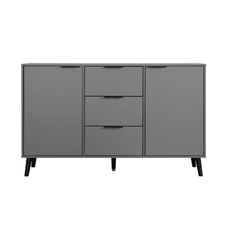 Double-Door Sideboard Buffet Cabinet with Drawers & Adjustable Shelves